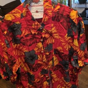 Vibrant Floral Button-Up Shirt